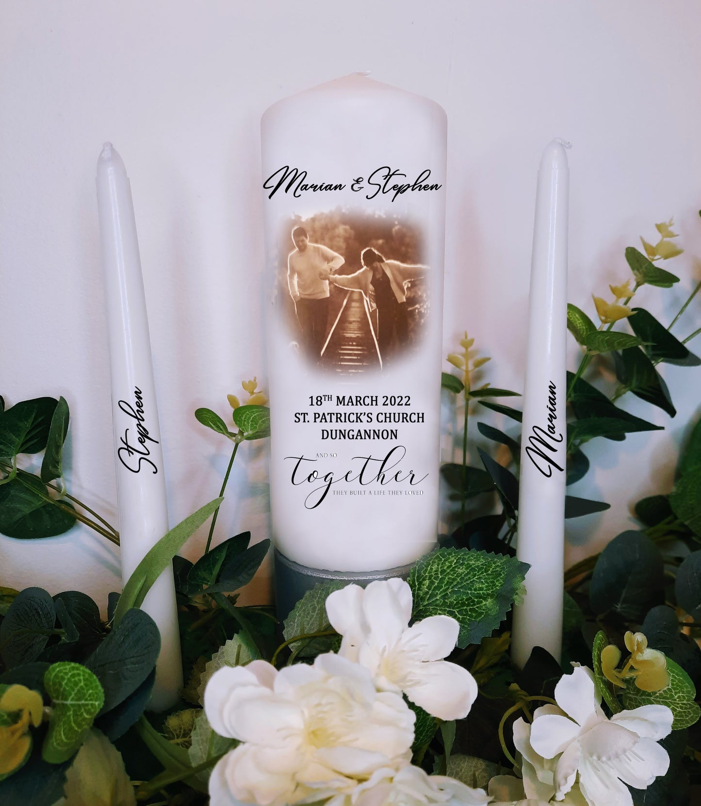 Photo Personalised Wedding Candles
