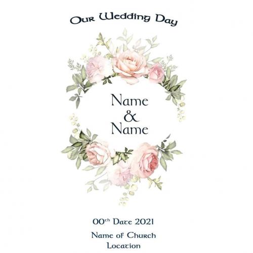 Soft Floral Personalised Wedding Candles