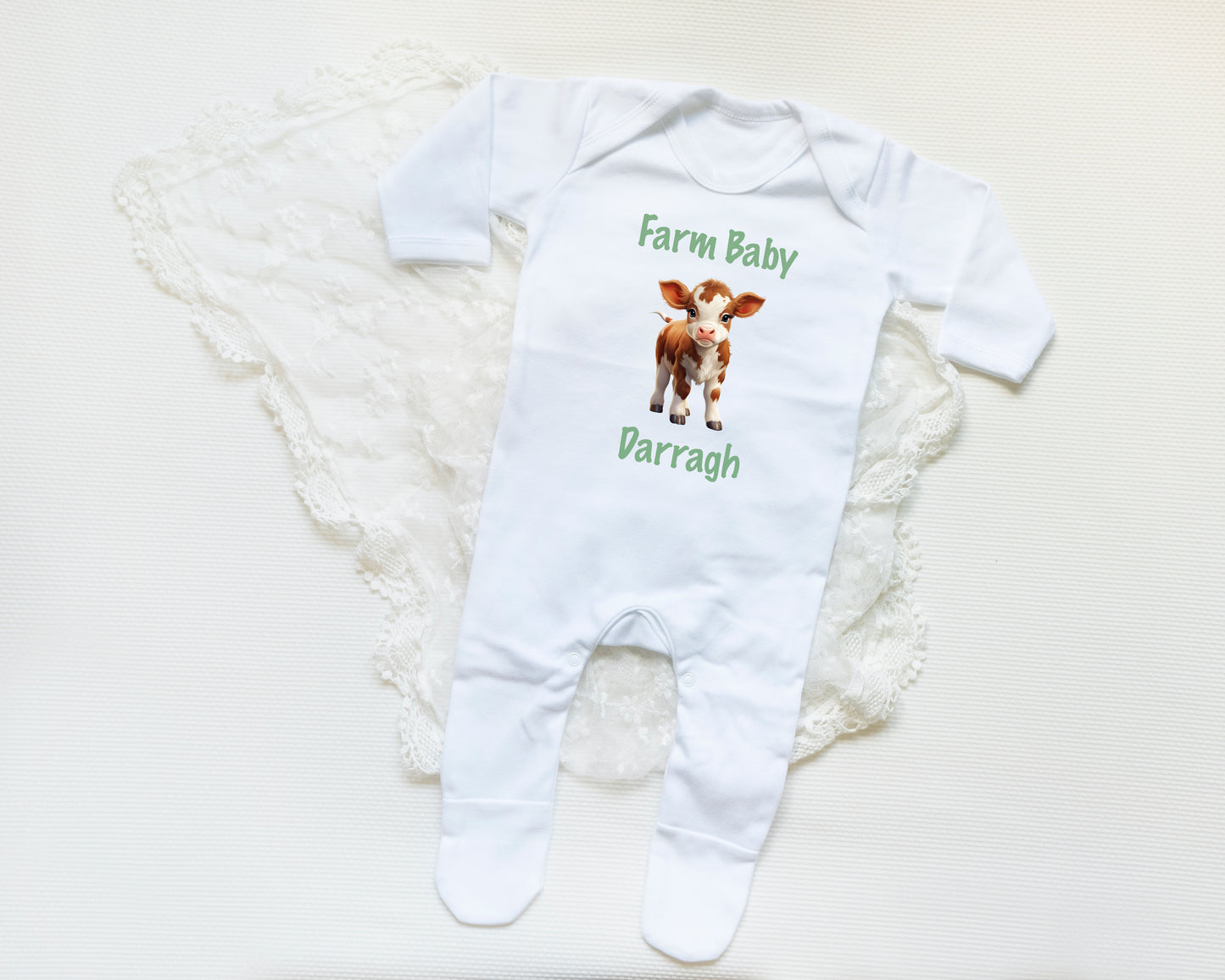 Farm Baby Personalised Babygrow