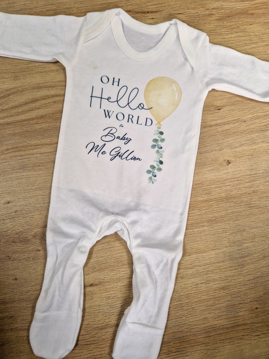Neutral Personalised Babygrow