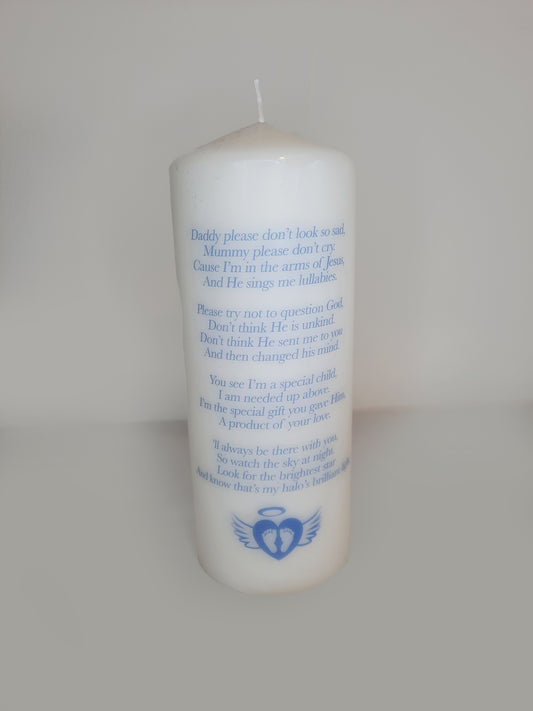 Angel Baby Personalised Candle