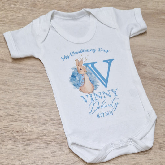 Rabbit Personalised Christening Vest