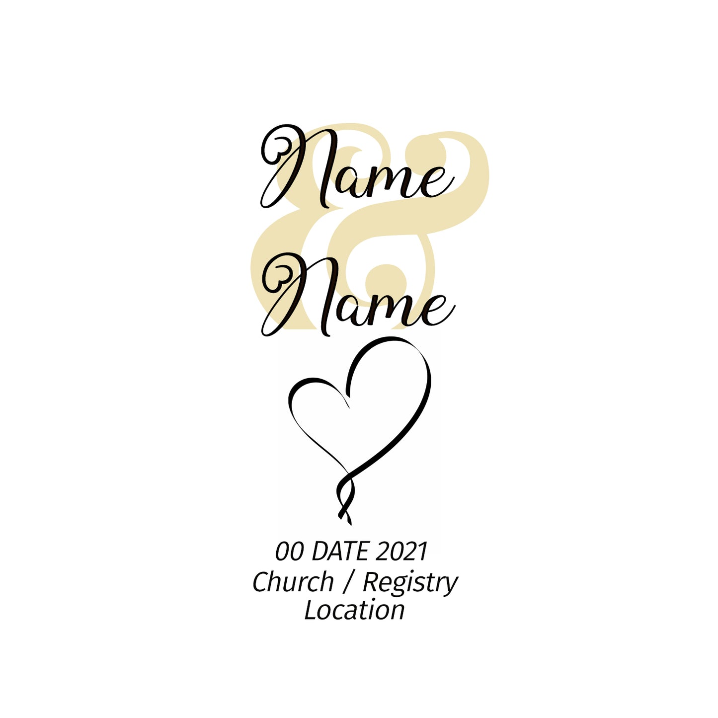 Elegant Personalised Wedding Candles